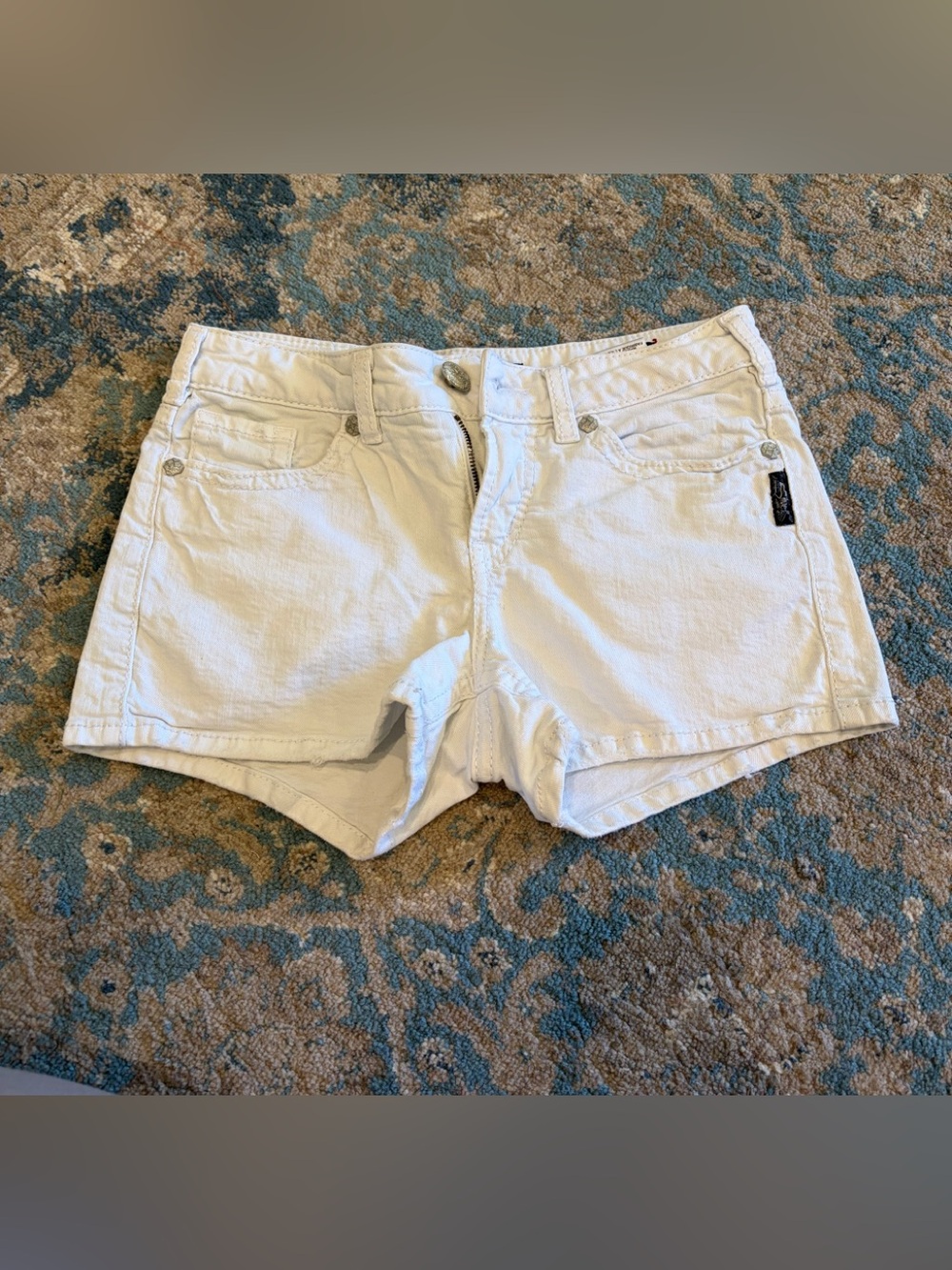 Silver Aiko Mid Shorts White Size 27